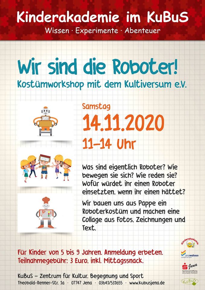 Kinderakademie am 14.11.2020 im Kubus Jena