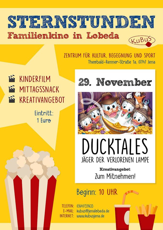 Sternstunden Familienkino 29.11.2020 Kubus Jena