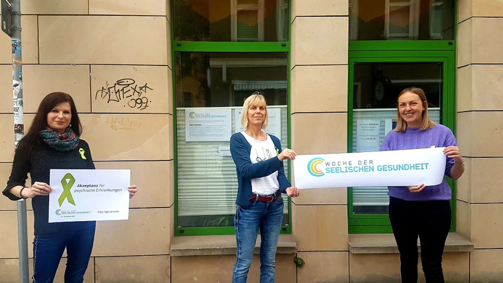 Das Organisationsteam v.l.n.r.: Christiane Hofmann vom Sozialpsychiatrischen Dienst, Gabriele Wiesner vom Beratungszentrum für Selbsthilfe IKOS und Arlett Findeis vom Zentrum für seelische Gesundheit
