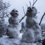 Schnee in Jena. Winterliche Perspektiven.