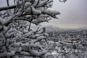 Schnee in Jena. Winterliche Perspektiven.