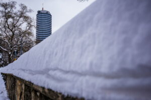 Winter extrem im Fabruar. Jena versinkt im Schnee.