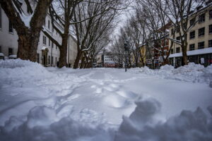 Winter extrem im Fabruar. Jena versinkt im Schnee.