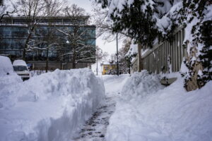 Winter extrem im Fabruar. Jena versinkt im Schnee.