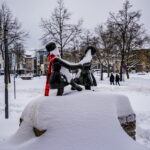 Winter extrem im Fabruar. Jena versinkt im Schnee.