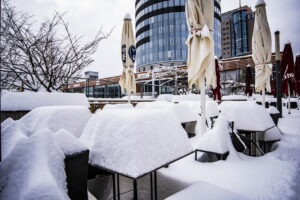 Winter extrem im Fabruar. Jena versinkt im Schnee.