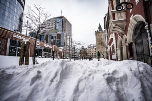 Winter extrem im Fabruar. Jena versinkt im Schnee.