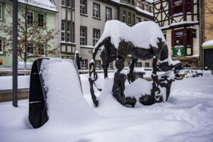 Winter extrem im Fabruar. Jena versinkt im Schnee.