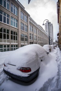 Winter extrem im Fabruar. Jena versinkt im Schnee.