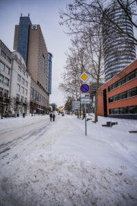 Winter extrem im Fabruar. Jena versinkt im Schnee.