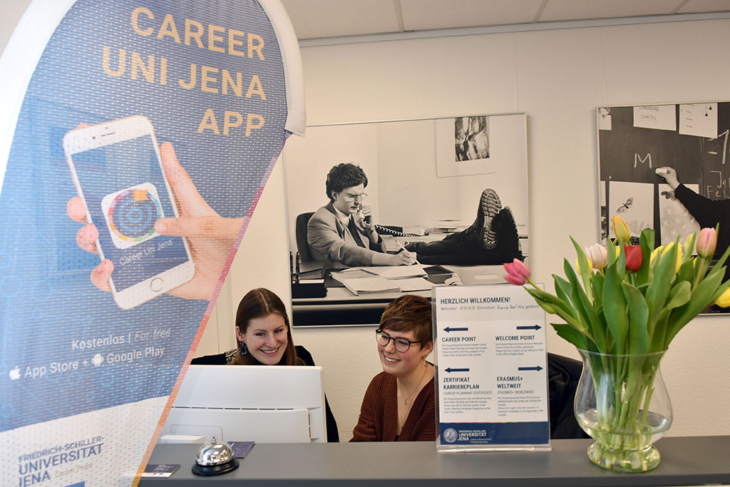 Der Career Point ist eine wichtige Anlaufstelle für Fragen zu Karriere, Jobsuche und Berufseinstieg.  (Foto: Anne Günther / Universität Jena)