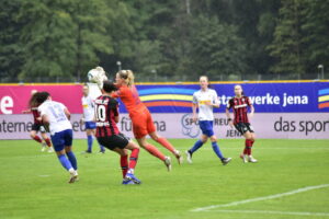Frauen-Bundesliga 1. Spieltag: FC Carl Zeiss Jena – Bayer 04 Leverkusen 0:3 (0:1), Jenaer EAS, So. 29.08.2021 (Foto: Frank Liebold // Jenafotografx.de)