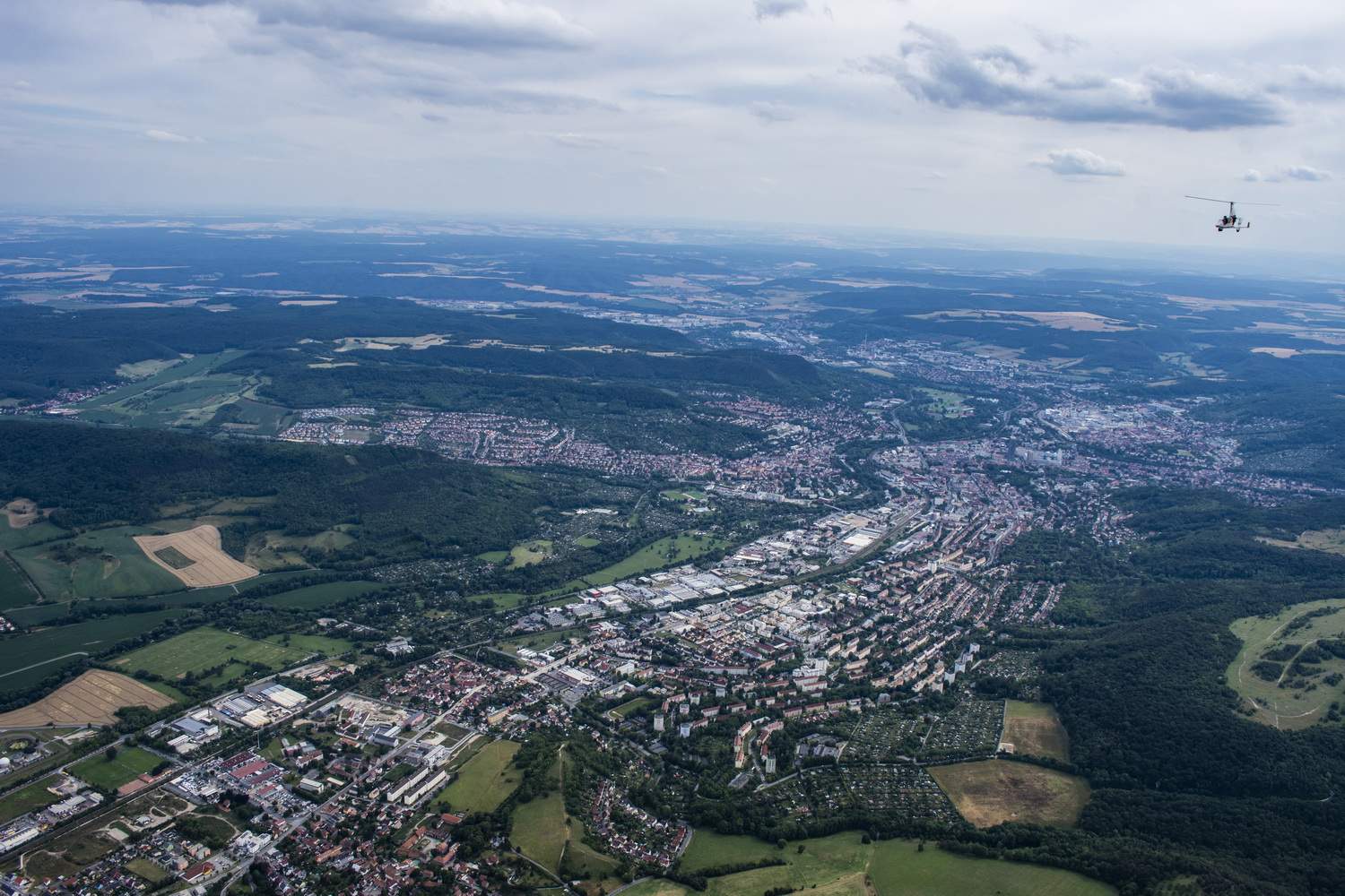 Symbolfoto: Blick über Jena, betrachtet aus luftiger Höhe. / Foto: Jenafotografx.de
