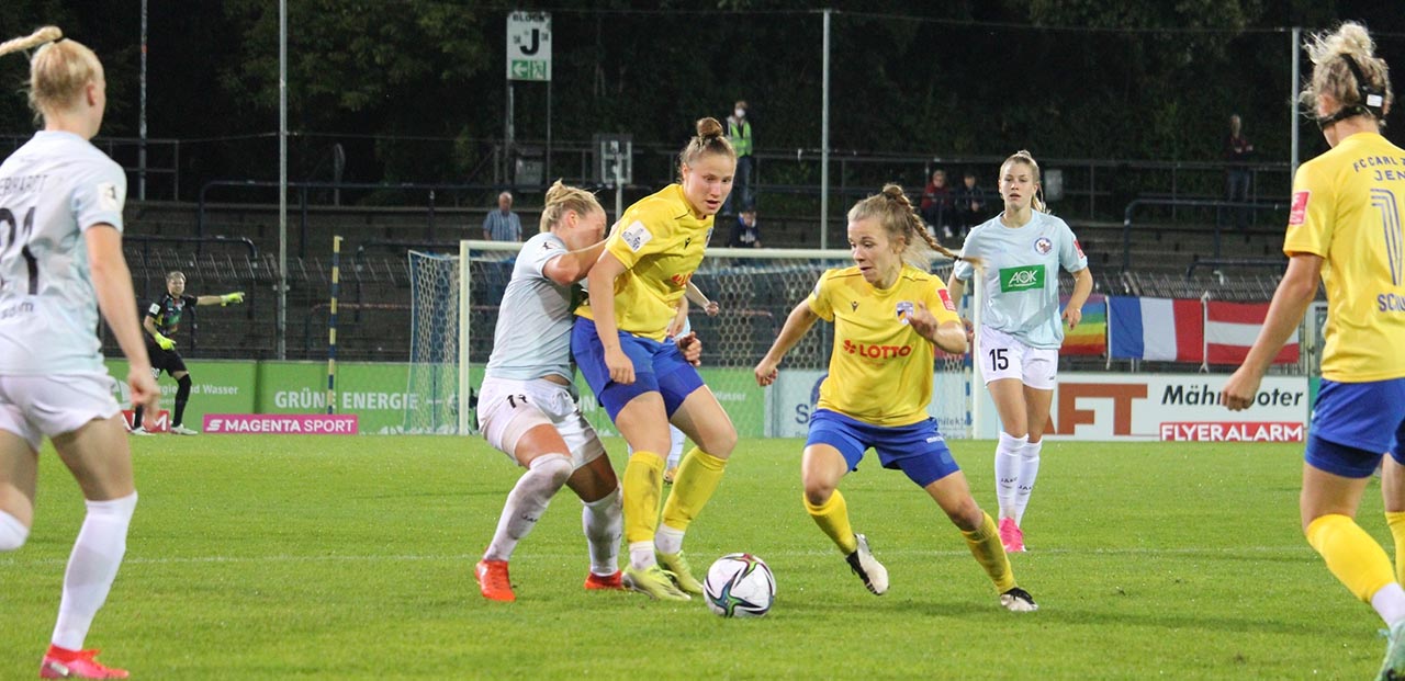 Frauen-Bundesliga, 2. Spieltag: 1. FFC Turbine Potsdam – FC Carl Zeiss Jena 5:0 (3:0) / Foto: Hannes Seifert / FC Carl Zeiss Jena