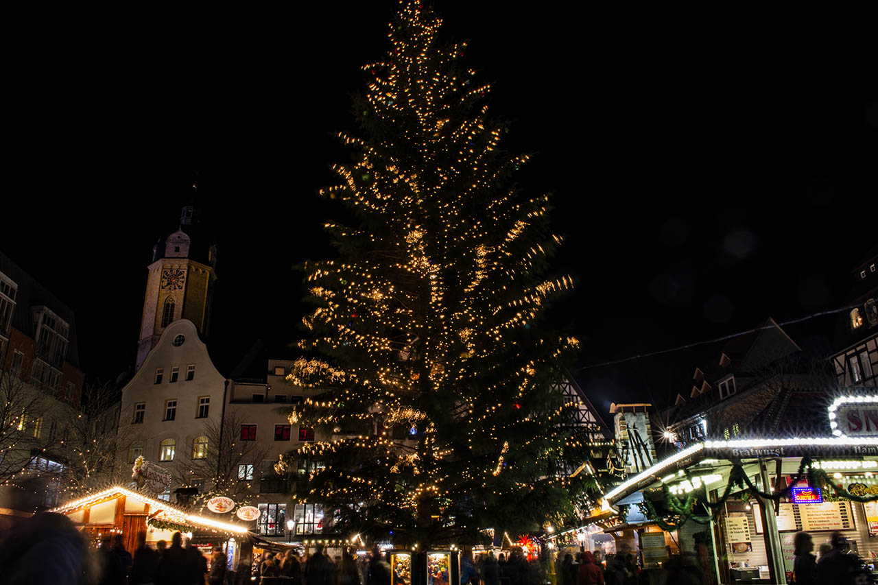 Jenaer Weihnachtsmarkt findet vom 25. November bis 22. Dezember statt. // Foto: Frank Liebold, Jenafotografx