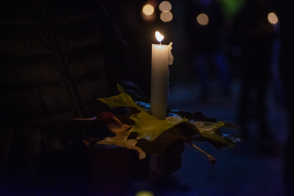 Klang der Stolpersteine am 09.NOVEMBER in Jena, Foto: Jenafotografx