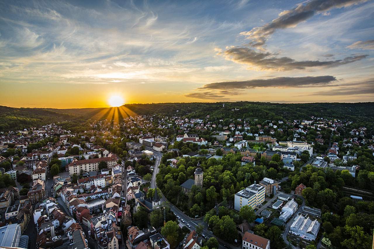 Sunset, betrachtet in der Jenaer City (Foto: Jenafotografx)