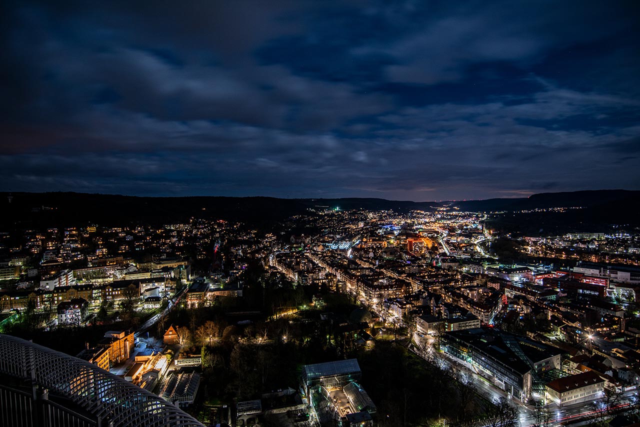 Blick auf Jena in den Nachtstunden - Foto: Frank Liebold, Jenafotografx