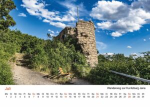 Jena Fotokalender 2024, Juli – Wandern zur Kunitzburg bei traumhaften Wetter.