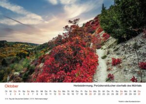 Jena Fotokalender 2024, Oktober – Herbststimmung, Perückensträucher oberhalb des Mühltals.