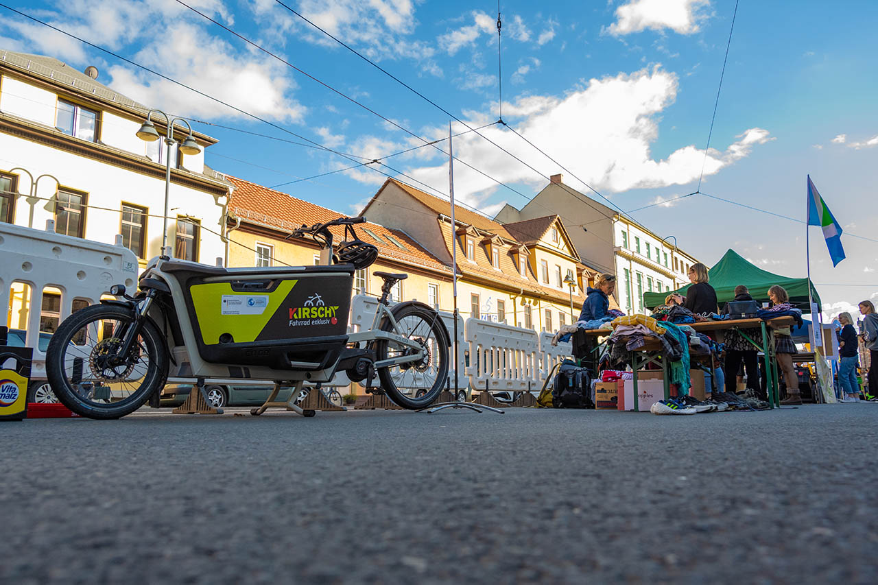 Der zweite internationale Parking Day in Jena - Veranstalter zufrieden mit Aktionstag. Foto: Frank Liebold, Jenafotografx