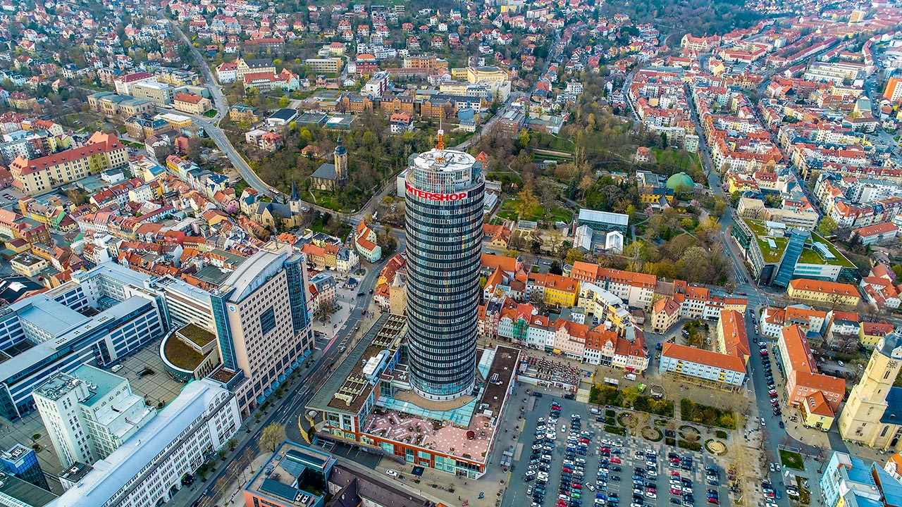 Blick auf Jenas Innenstadt, Foto: Frank Liebold - Jenafotografx