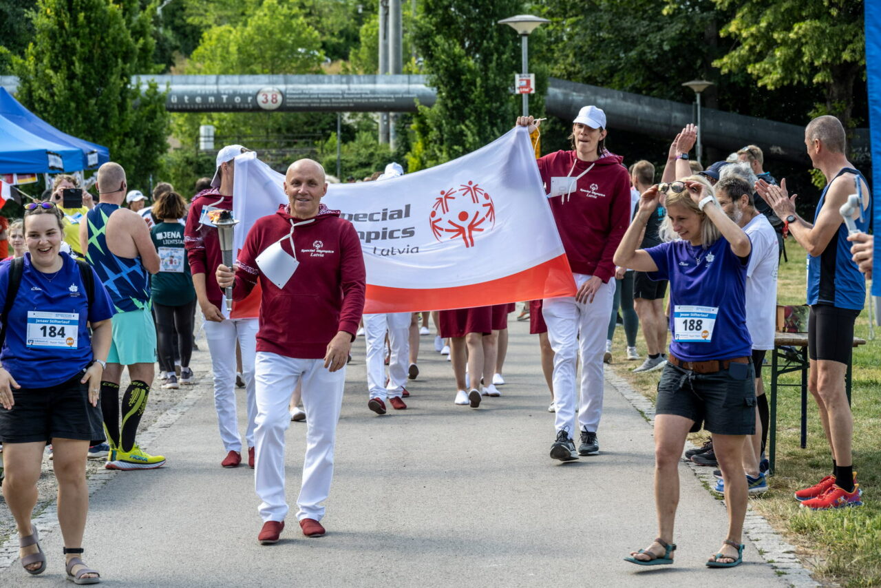 Lettische Delegation der Jenaer Host-Town-Aktion der Special Olympics. Foto: Frank Liebold, Jenafotografx