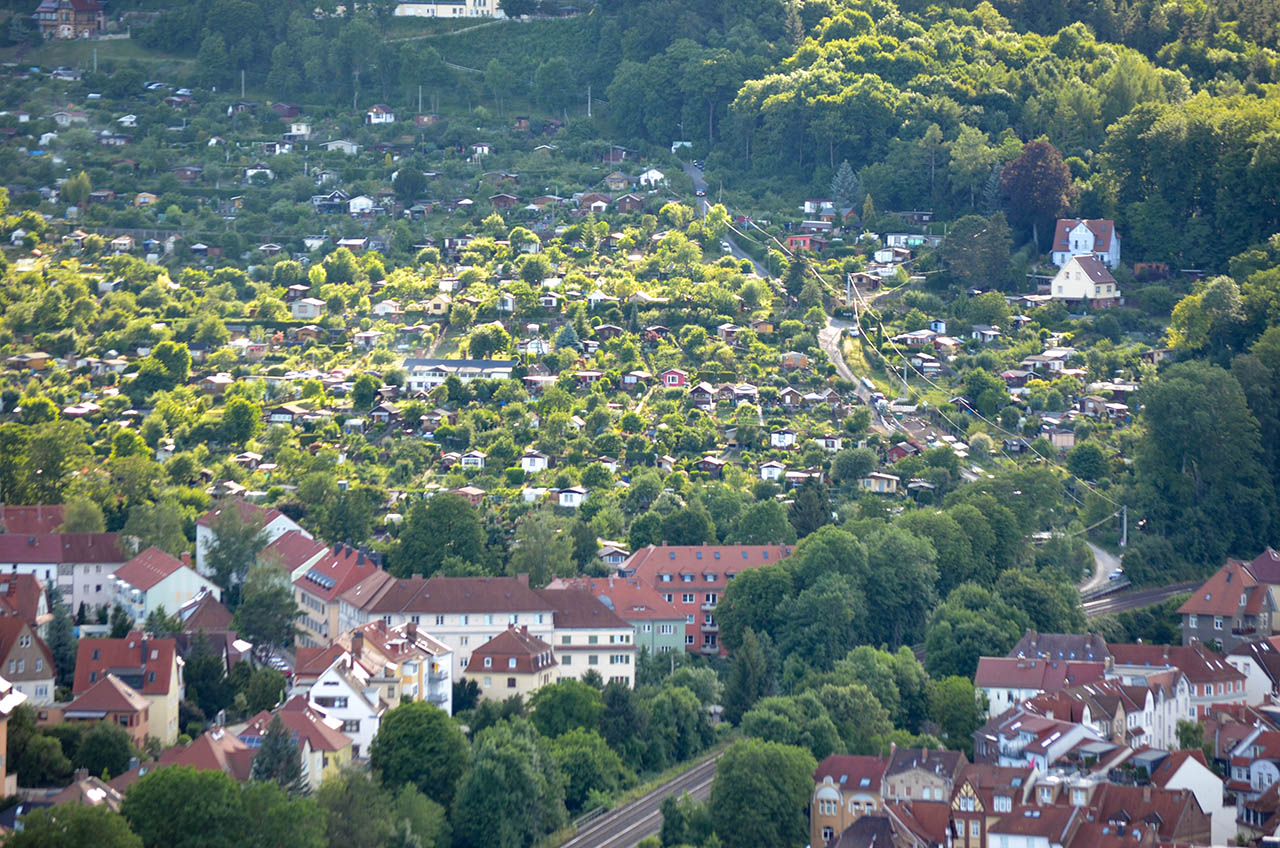 Blick in Richtung Jena-West (Kleingärten), Foto: Frank Liebold // JenaFotografx