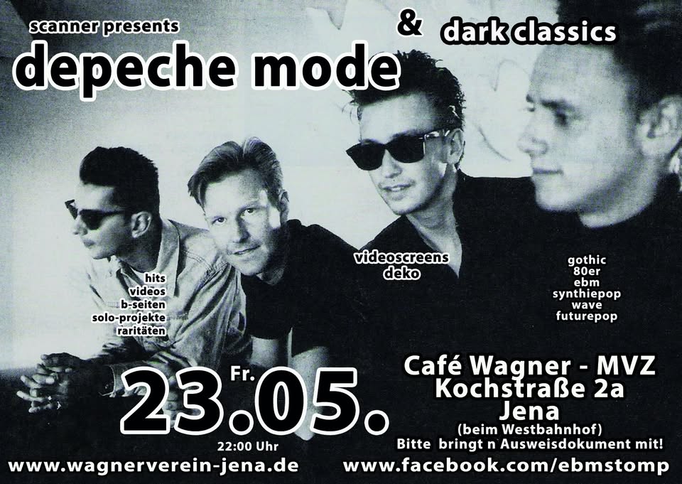 Depeche Mode and Dark Classics im Cafè Wagner, Gfx. Fb-Eventbanner Cafè Wagner