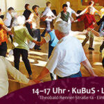 Tanz-Café am 13. August 2025: Tanzen für Körper & Seele. Fotografik WS-Banner Kubus Jena