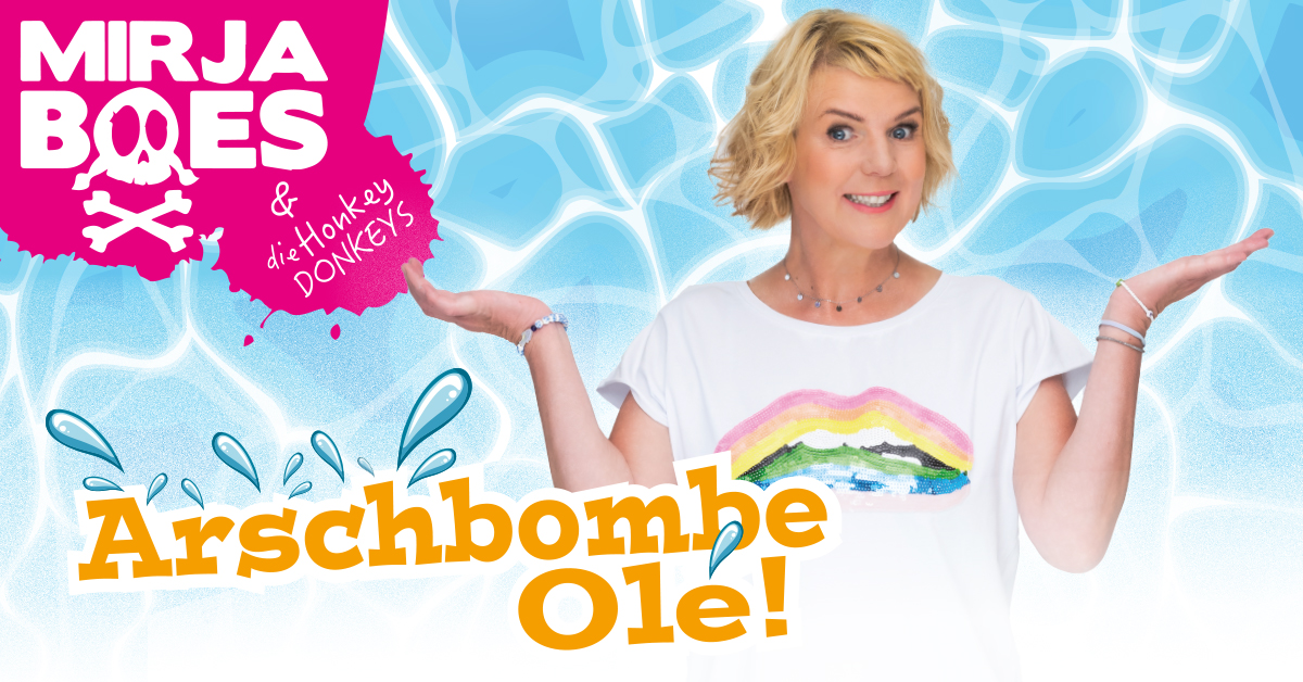 Mirja Boes live in Jena – Arschbombe Olé! am 13.09.2025. Foto: FB-Eventbanner Livestyle Entertainment, F-Haus Jena und Mirja Boes