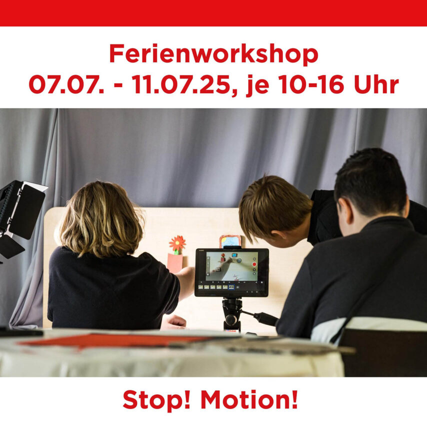 07.07.2025 bis 11.07.2025 STOP! MOTION! DEIN EIGENER TRICKFILM, Fotografik / WS-Banner Künstlerische Abendschule Jena