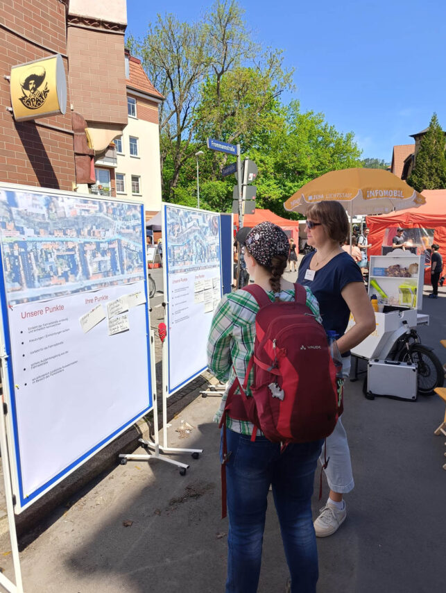 Fahrradstraße in Jahn- und Talstraße startet.Öffentliche Beteiligung beim Jahnplatzfest am 1. Mai 2025. Foto: Stadt Jena