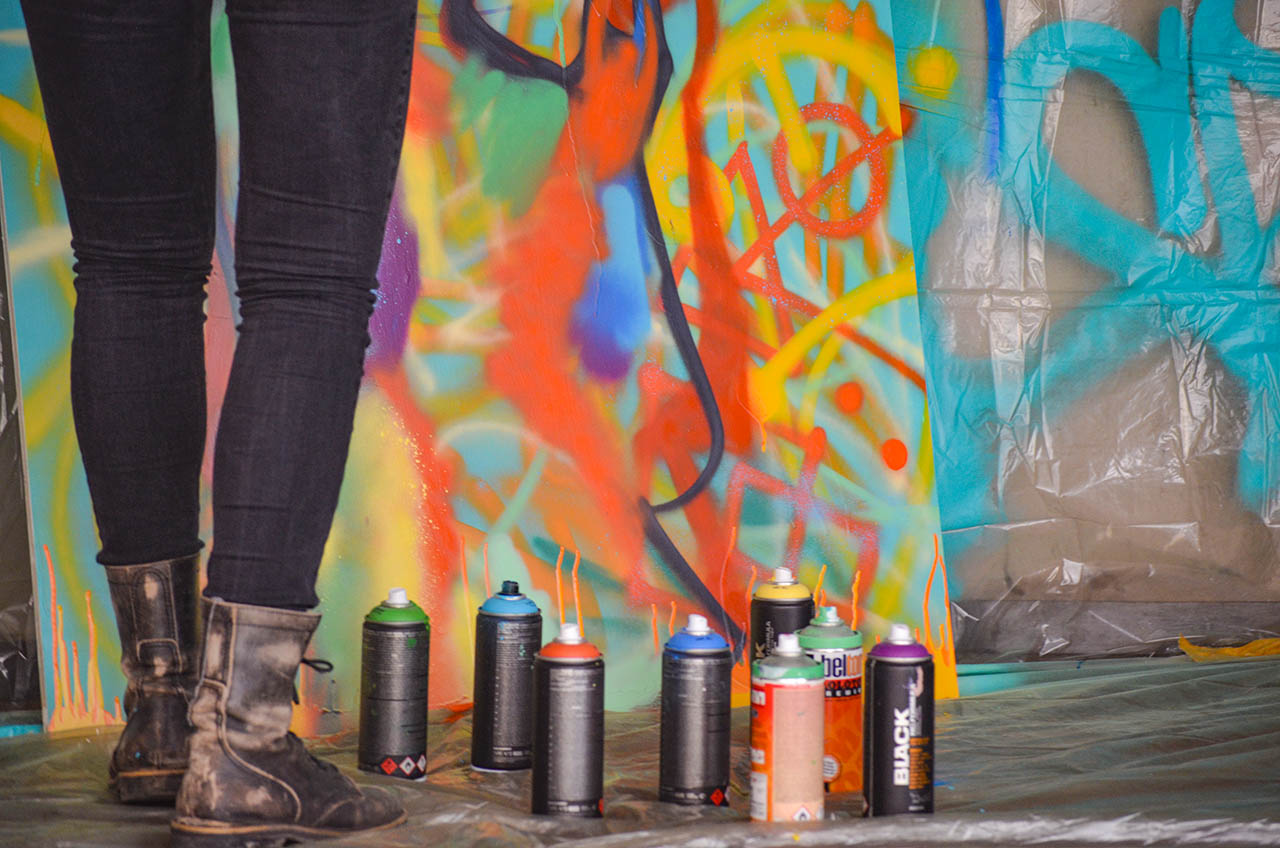Graffiti Workshop „Schmierkeck“ im Kassablanca Jena, Foto: Jenafotografx
