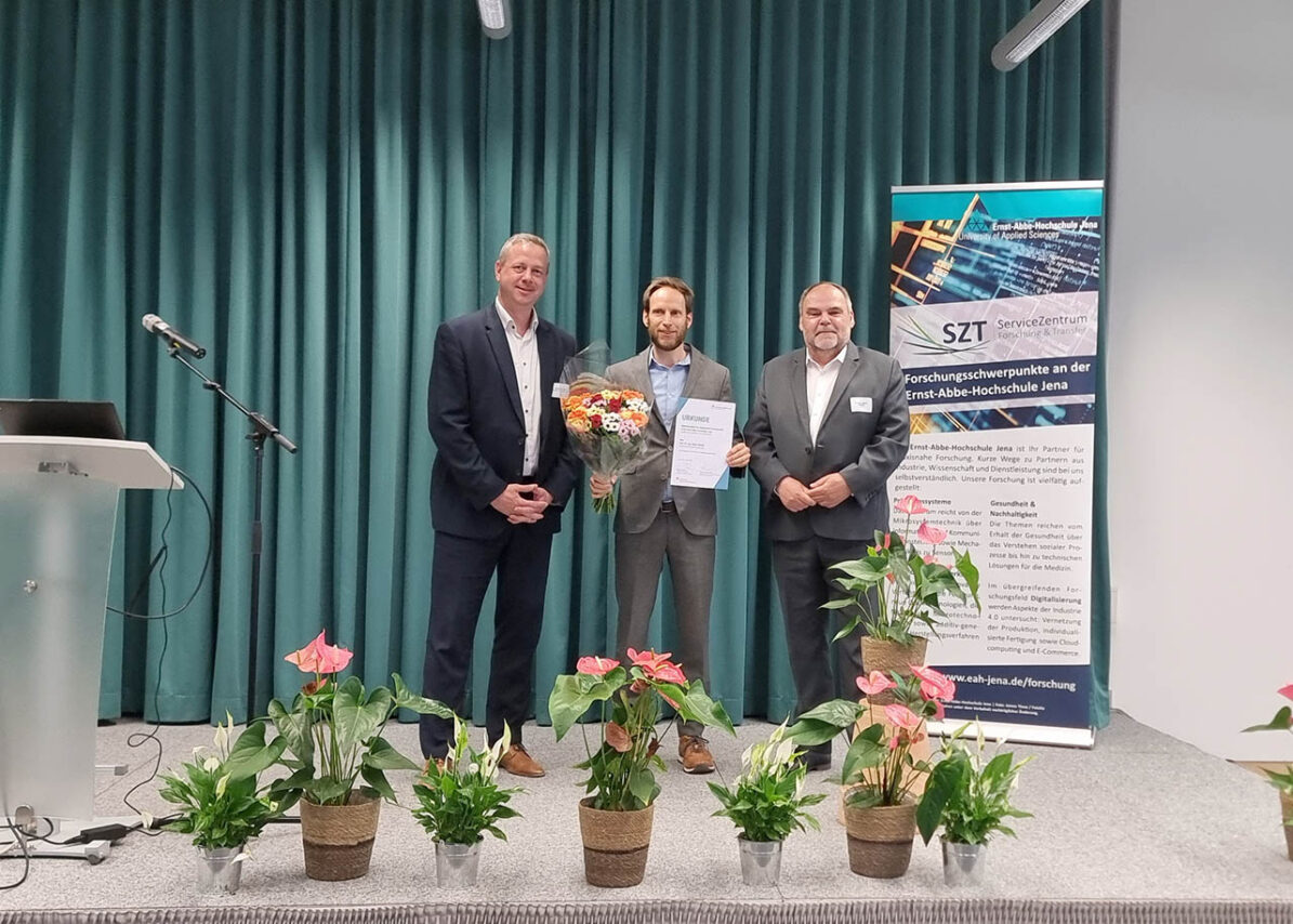 Michael Rabich, Prof. Dr. Stefan Rönsch, Prof. Dr. Steffen Teichert, Foto: Marie Koch // FH Jena