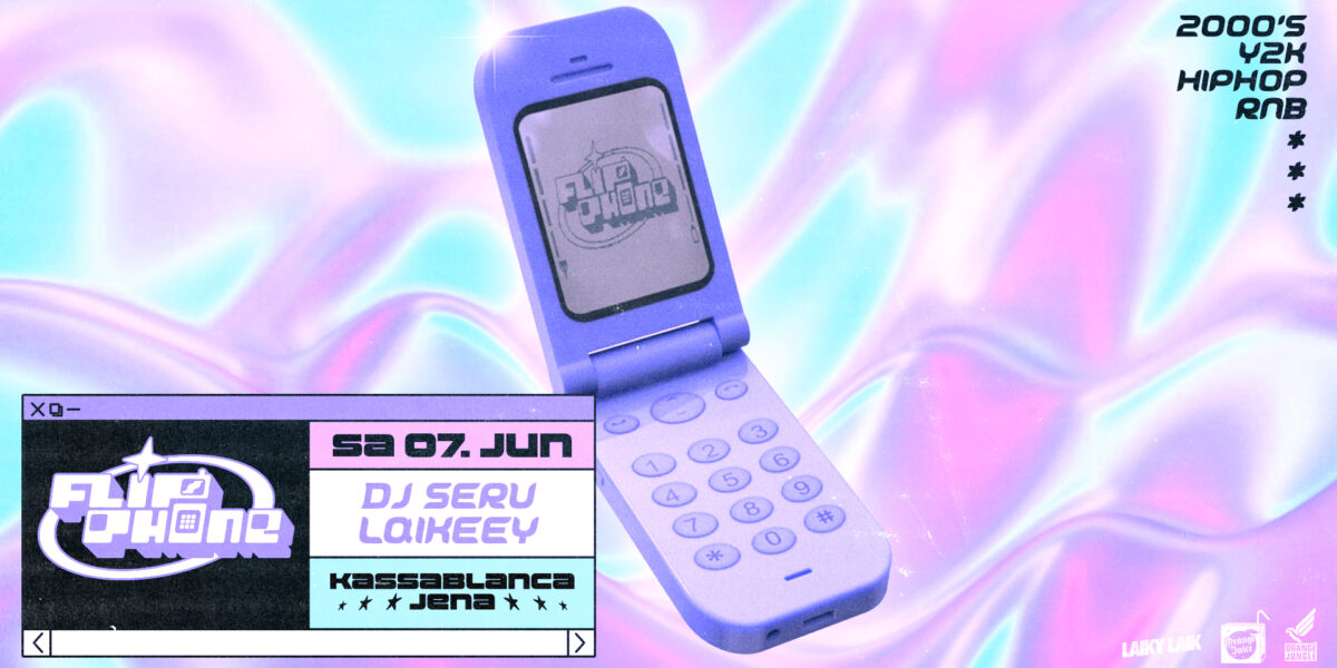Back to the 2000s – Sound, Swag & Style / Flipphone Vol. 4 – 2000er Clubnacht im Kassa Jena, Gfx. WS-Banner Kassa Jena