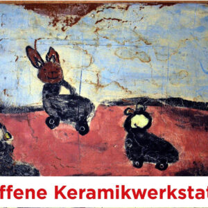 Keramik-Ferienworkshop 2025 in Jena, Grafikbanner Künstlerische Abendschule Jena
