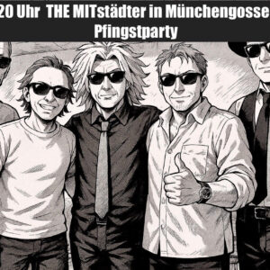 DIE MITstädter live: Pfingstparty 2025 in Münchengosserstädt, Gfx. by Ralph Rossner // Band
