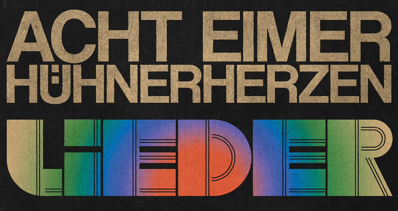 Acht Eimer Hühnerherzen live in Jena! Am 25.10. im F-Haus mit neuem Album „Lieder“ – Nylonpunk zwischen Melancholie, Lärm & Hoffnung. Gfx. Fb-Event-Banner Rose Jena