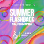 Summer Flashback Party am 02.08.2025 im Kassablanca Jena! 90er, 2000er & 2010er Hits mit DJs Flo Höhn & Chrisbat. Jetzt Tickets sichern & lostanzen!. Gfx. by Kassa Jena