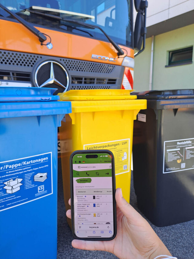 Der KSJ Jena startet den digitalen Behälter-Konfigurator. Bürger und Unternehmen erhalten schnell passende Empfehlungen für ihre Abfallbehälter. Foto: KSJ Jena