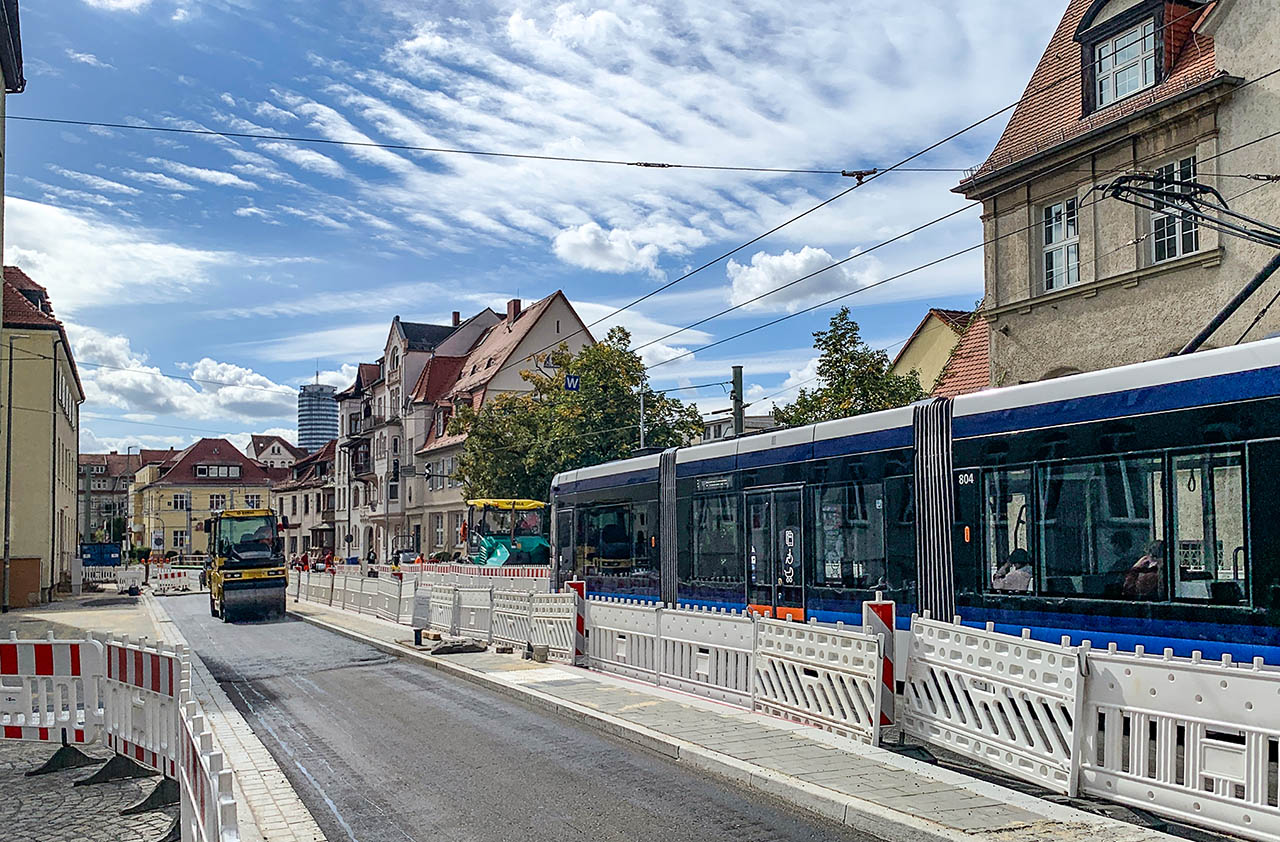 Barrierefreie Haltestelle Nordschule in Jena eröffnet. Foto: Stadtwerke Jena