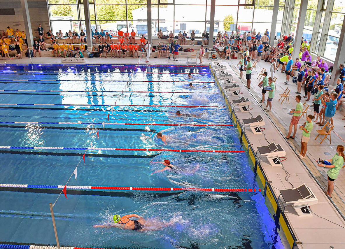 Bereits im vergangenen Jahr wurden die Schwimmwettbewerbe der Special Olympics Thüringen im Schwimmparadies Jena ausgetragen. Foto: Stadtwerke Jena / Jürgen Scheere