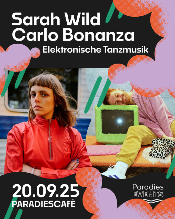 Sarah Wild und Carlo Bonanza. Elektronische Tanzmusik im Paradies Café Jena.