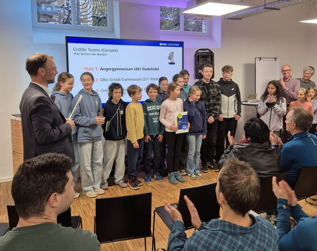 STADTRADELN Jena 2025: Neuer Kilometerrekord und starke Teams geehrt Foto: Thomas Hegenbart // asphericon