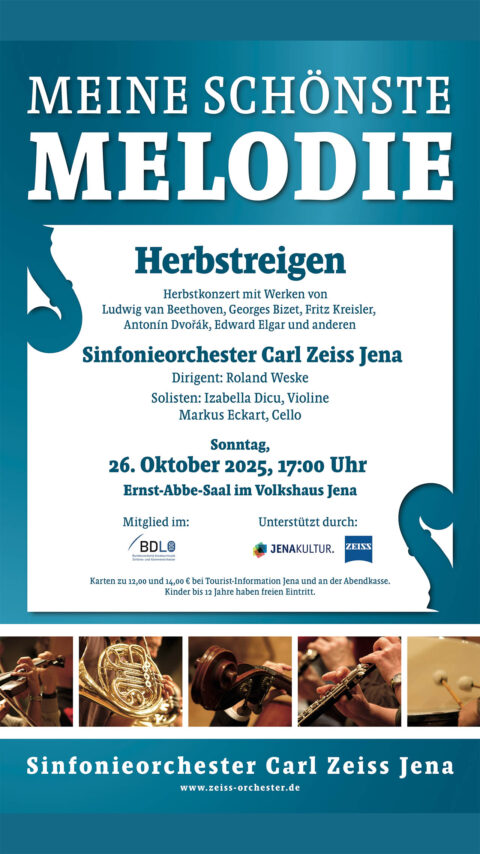 Herbstreigen im Volkshaus: Sinfonieorchester Carl Zeiss Jena, Plakat Sinfonieorchester Carl Zeiss Jena Herbstreigen im Volkshaus: Sinfonieorchester Carl Zeiss Jena, Plakat Sinfonieorchester Carl Zeiss Jena