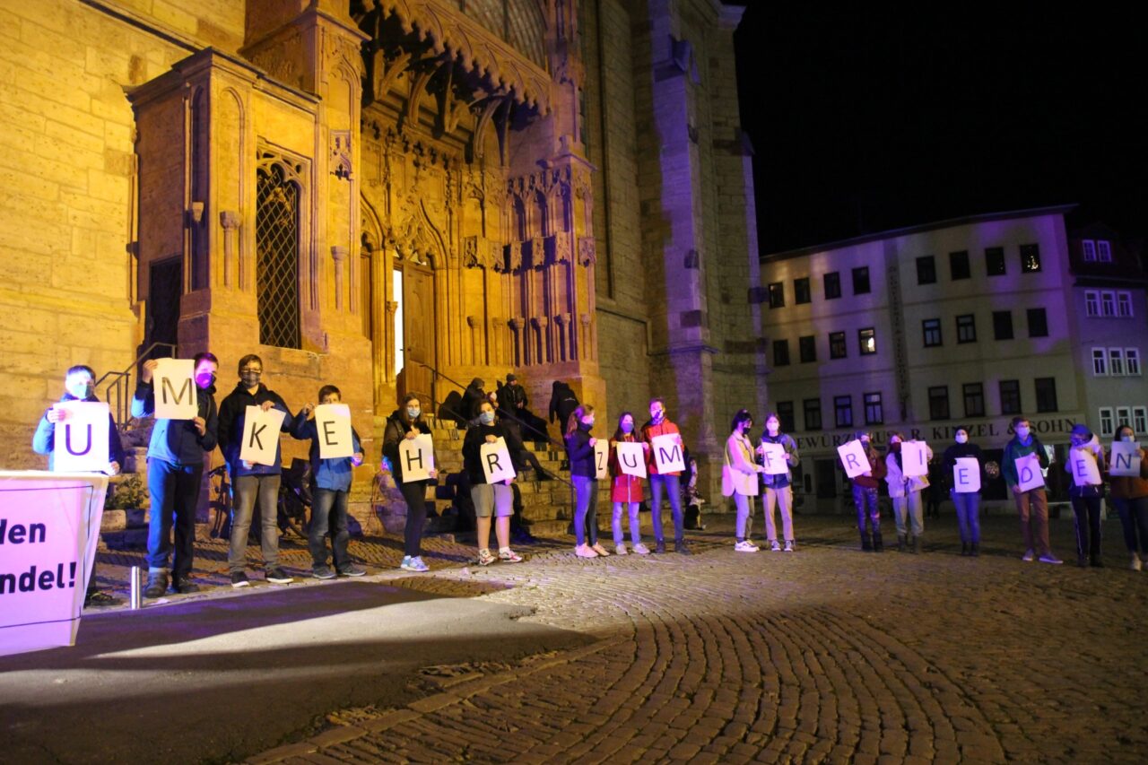 Zum Abschluss der FriedensDekade lädt die Jenaer Arbeitsgemeinschaft Christlicher Kirchen am 19.11. zum Gottesdienst mit Posaunenchor in die Friedenskirche. Foto: Kirchenkreis Jena