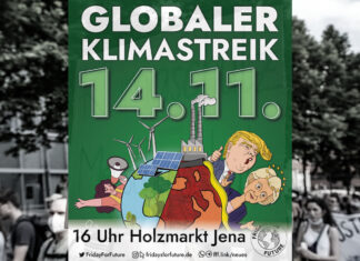 Klimastreik Jena: Fridays for Future Kundgebung 14.11. Klimastreik Jena: Fridays for Future Kundgebung 14.11. Gfx. FFF Jena