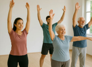 Begegnen und Bewegen. Jena feiert Woche der Generationen Begegnungen und Bewegung: Jena feiert die Woche der Generationen. Foto via KI-Illustration