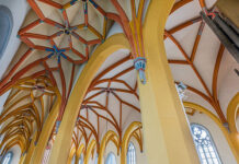 Sanierungsarbeiten an der Stadtkirche St. Michael haben begonnen Innenraum Stadtkirche Gewölbe Foto, Jenaer Kirchbauverein e.V. Günter Widiger